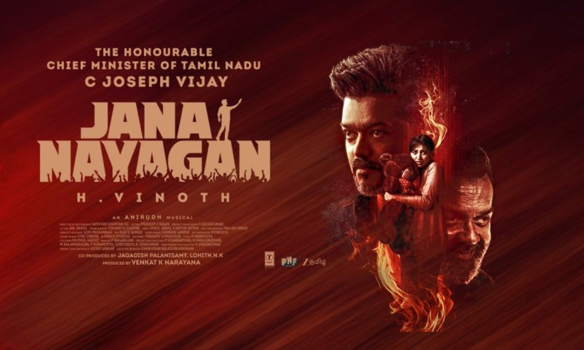 NBKTrends's tweet photo. After all the hardships, finally #JanaNayagan is releasing tomorrow and we, fans of #NandamuriBalakrishna garu wish the @CMOTamilnadu Thiru @actorvijay garu a resounding success so much so that his fans will rejoice this for many years to come...

Also wishing one of #NBK's well-wishers, producer @KvnProductions Venkat K. Narayana garu a memorable success with this film.

#JanaNayaganFromTomorrow
#JanaNayakuduFromTomorrow
