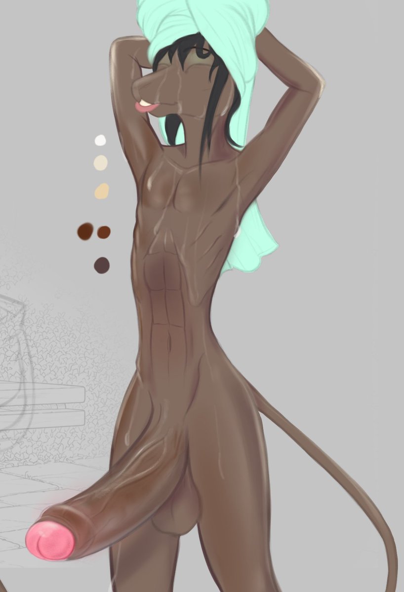 DnarouArt's tweet photo. (WIP)

Just out of a nice, relaxing bath...💦😚 .

#furryart #nsfwtwt https://t.co/E8bvotodLB