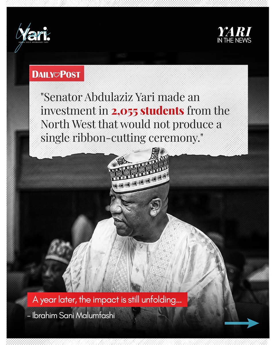 EverythingYari's tweet photo. One year ago, 2,055 young people across the North West took a step closer to their dreams through a scholarship provided by Senator Yari.

With university tuition fully covered and a monthly stipend, these students have been able to focus on what matters most: learning. https://t.co/POurXHmw87