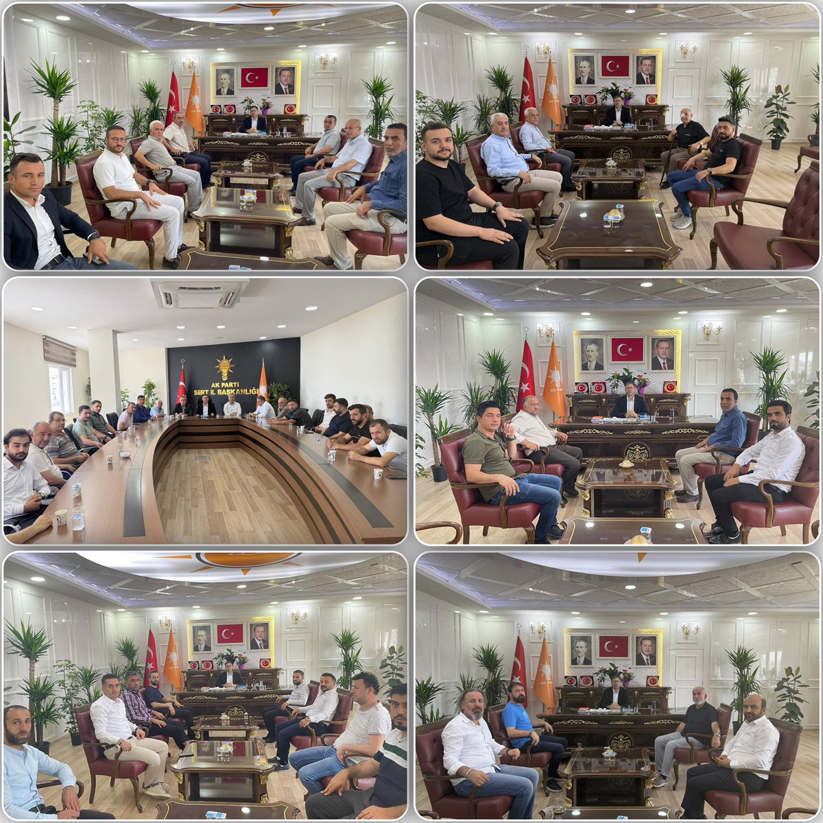 AkPartiSiirt's tweet photo. İl Başkanımız Sn. @AvHekimGider , İl Başkanlığımızda hayırlı olsun dileklerini iletmek üzere ziyarette bulunan kıymetli hemşehrilerimizi ağırladı.

Nazik ziyaretleri ve iyi dilekleri dolayısıyla kıymetli hemşehrilerimize teşekkür ederiz. https://t.co/PrUFBlGXxe