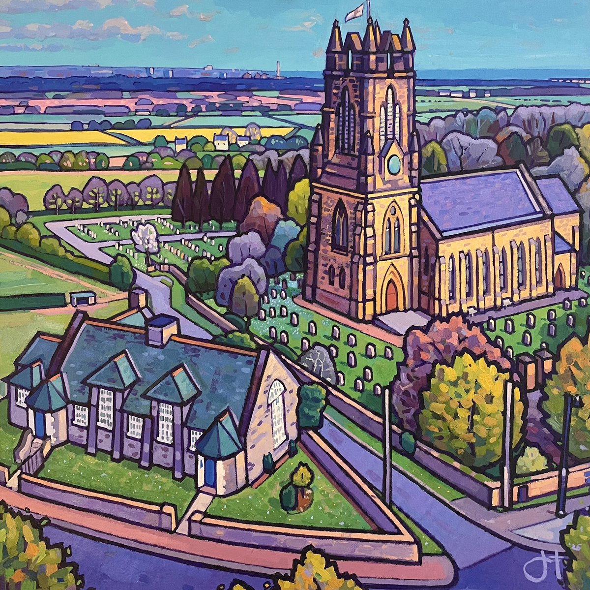 JimEdwardsArt's tweet photo. Earsdon - Jim Edwards
Latest commission, original painting, acrylic on board, 50x50cm.
Focusing on St. Alban’s Church and Eccles Hall, in the North Tyneside Village of Earsdon.
#Earsdon https://t.co/oZPoehPvih