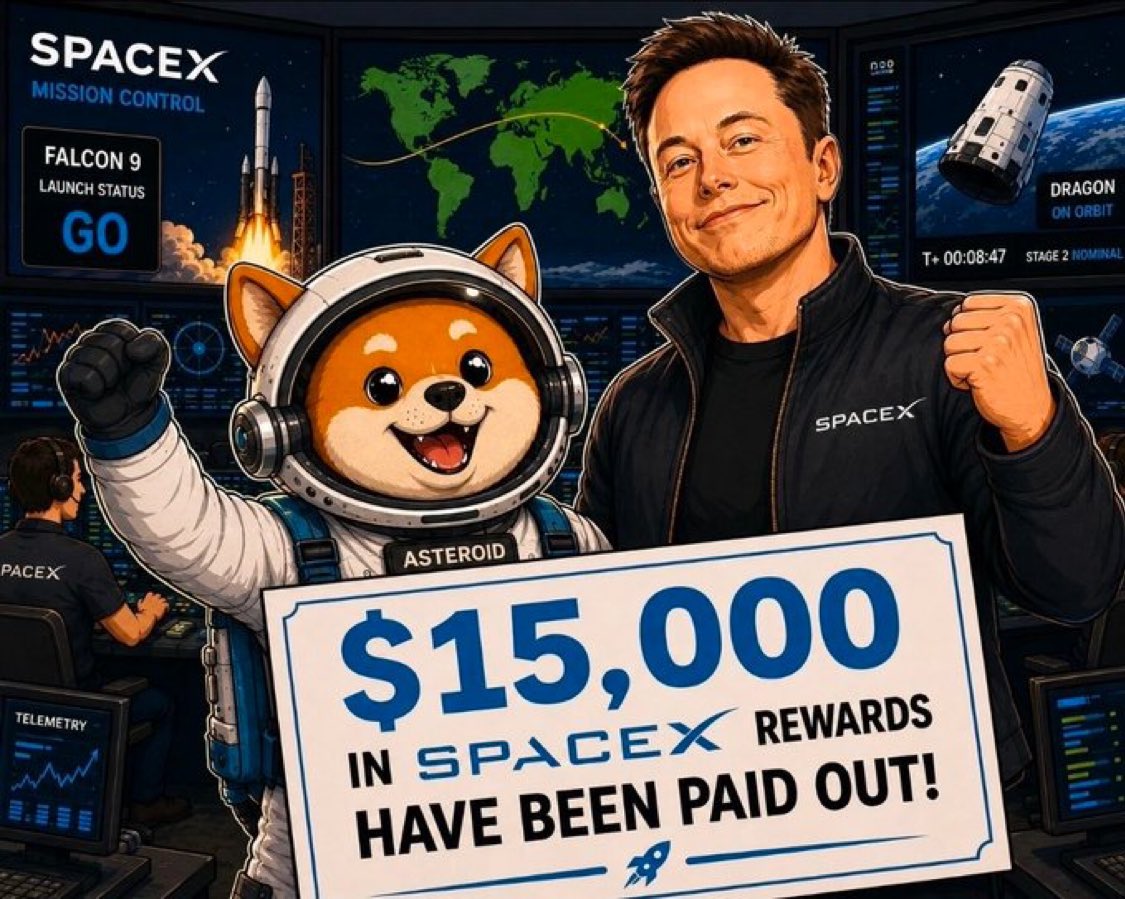 AsteroidRH_'s tweet photo. $15,000 in $SPCX Rewards have been paid out! 💚 https://t.co/pHSkcIpX78