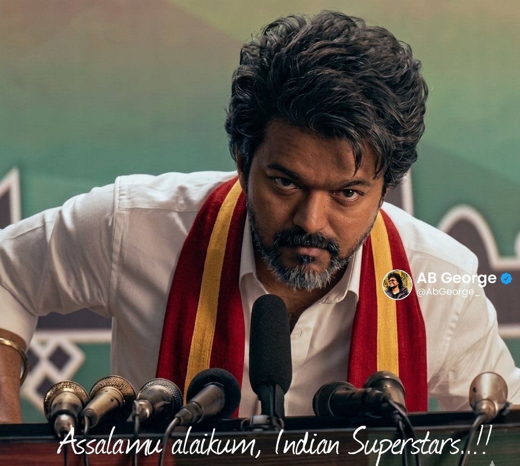 AbGeorge_'s tweet photo. ₹60+ Crores gross from pre-sales alone! 🔥🔥🔥

For a film that has already been leaked, is a remake, and has faced a long delay... 🥵🔥

THALAPATHY VIJAY is living a dream that every Indian Superstars aspires to.

I repeat—North, South, East, or West—no actor in the Indian film industry can match this level of craze 🙏

True DEMON 😈🙏