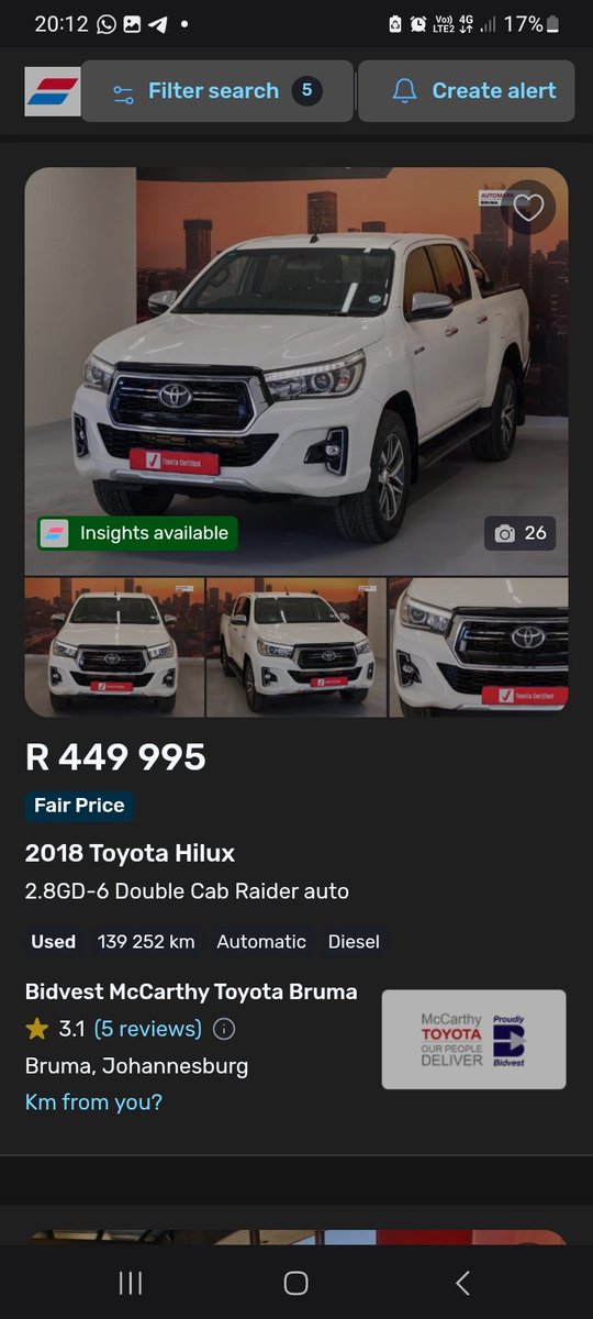 krb_oliphant's tweet photo. @REALHAZEL_CAR 226 000km for R440 000? https://t.co/AMrNhduZpp