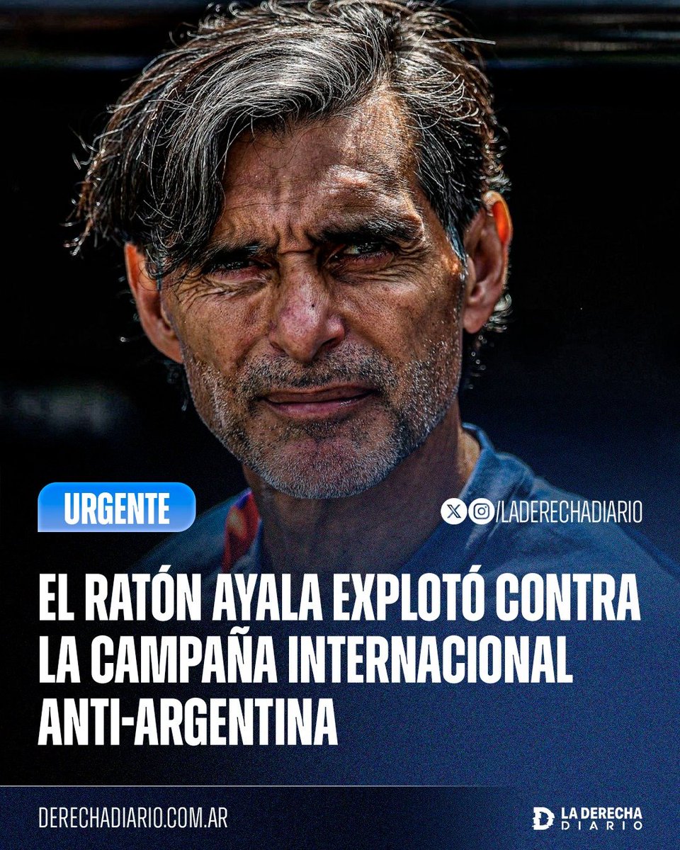 laderechadiario's tweet photo. 🇦🇷 | Roberto "El Ratón" Ayala explotó contra la campaña de odio contra la Argentina impulsada internacionalmente por la izquierda: "Ha pasado miles de veces, pero no sé por qué últimamente y más con nuestra Selección, no sé si es una campaña, o algo, fue cierta ‘ANIMOSÍA’ de que no nos vaya bien, que jugamos a otro fútbol.

ES EL FÚTBOL QUE SENTIMOS, JUGAMOS PARA DARLE UNA ALEGRÍA A NUESTRO PUEBLO.

Se buscan cosas para que todo sea NEGATIVO hacia Argentina. Hay miles de gestos con jugadores españoles que no lo sacan.

Hay que hacer periodismo de verdad, del de siempre, no el de ahora de los ‘streamers’ que QUIEREN INTERPRETAR CONVERSACIONES Y GESTOS".