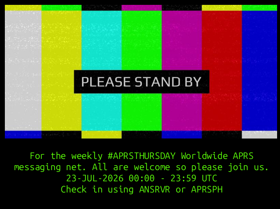 kc8owl's tweet photo. Join us this Thursday (UTC clock) for one of amateur radio’s biggest and wide-reaching nets - #APRTHURSDAY. #hamradio #amateurradio https://t.co/q6yeyyyAQN
