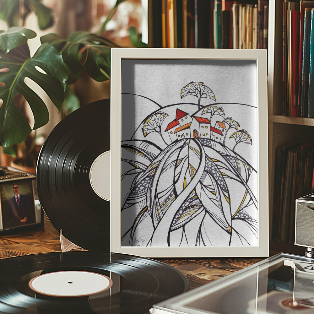 hanikoart's tweet photo. In the Shade of the Trees #contemporary #abstract #drawing #lineart #artforsale #art2arts #walldecor #modern #landscape #trees #houses https://t.co/pgvWOeTMbn https://t.co/lPGAzbYIHg