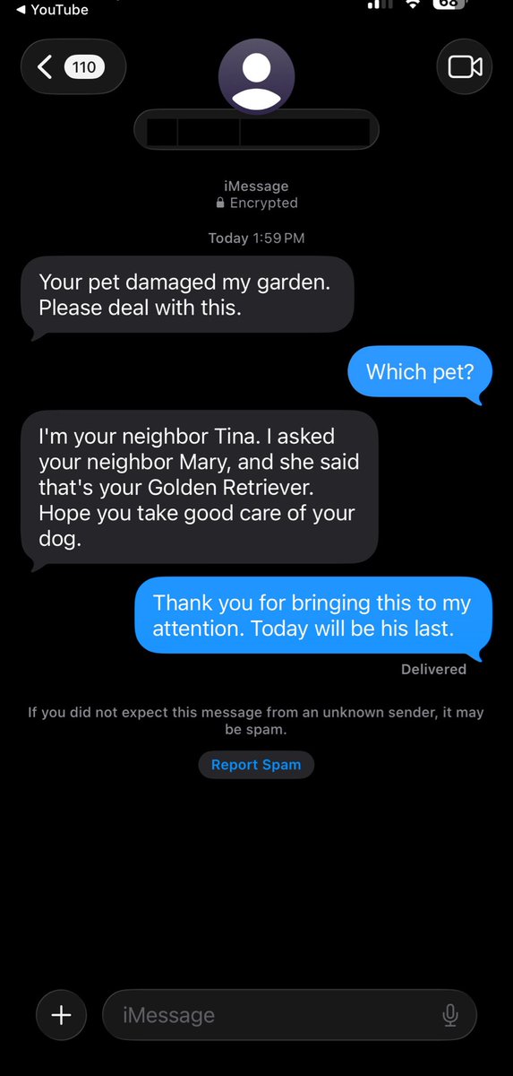 johnplayful's tweet photo. Was texted by an unknown number. Thank you to the group chat for the reply ideas https://t.co/w4yjgUShTa