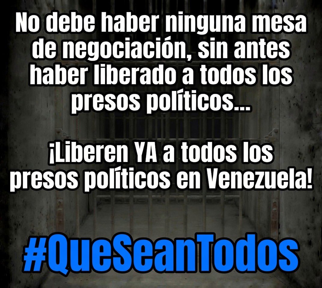 ZFrandjian39338's tweet photo. ¡Liberen YA a todos los presos políticos en Venezuela! https://t.co/YHPFHECwKv