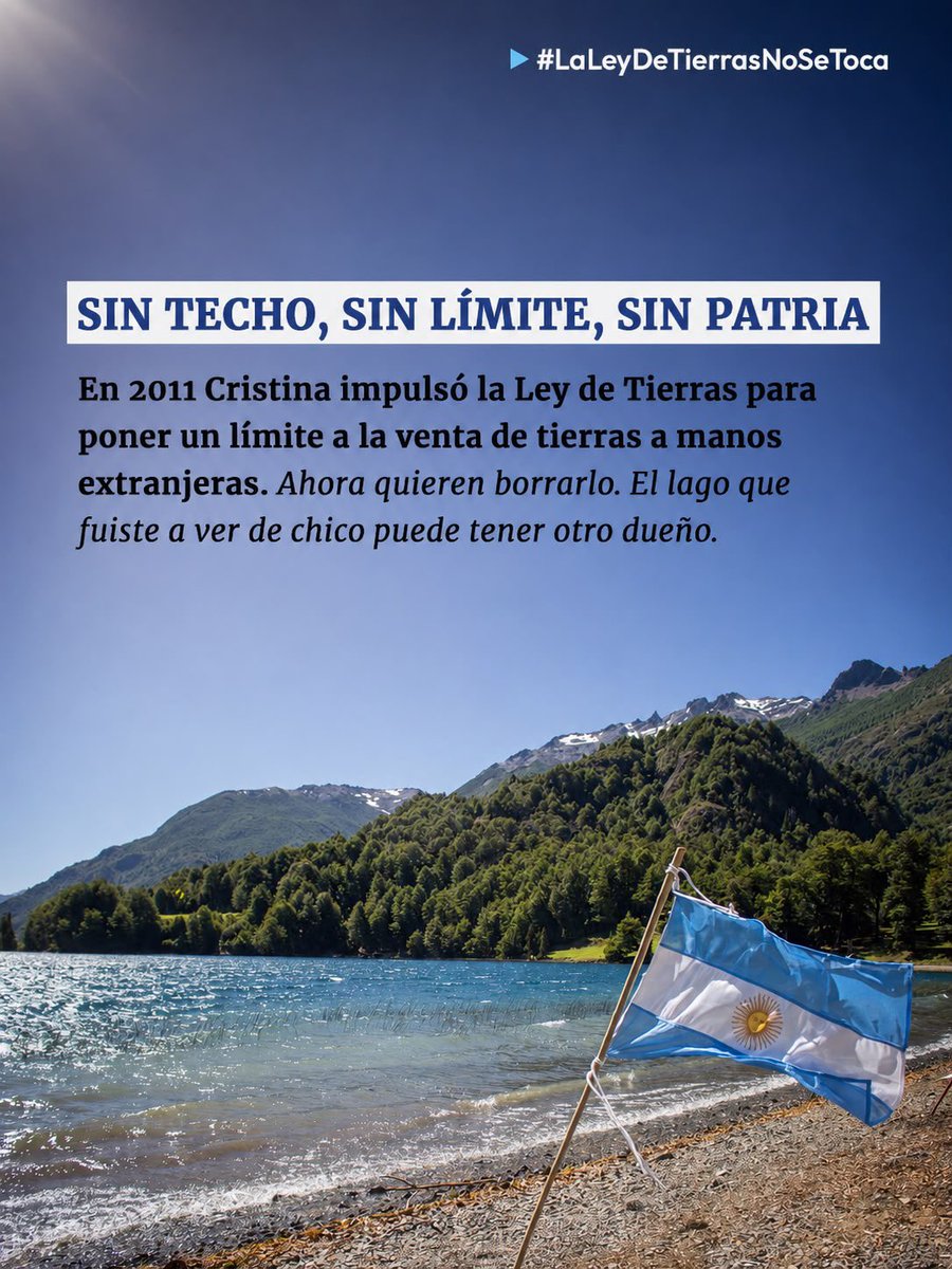 danyvilar's tweet photo. La campaña anti Argentina más peligrosa es la que está pasando en el Senado. Este 6 de agosto tenemos que defender nuestras tierras con lo mejor que tenemos, el orgullo de ser argentinos.

#LaLeyDeTierrasNoSeToca https://t.co/m6X5m0HXlI