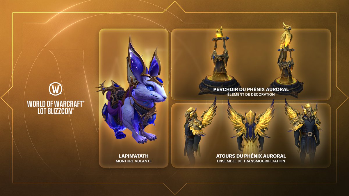 Warcraft_FR's tweet photo. Célébrez la BlizzCon selon vos envies ✨ 
 
Choisissez le lot numérique de la BlizzCon dédié à votre jeu Blizzard préféré : 
❄️ Overwatch 
⚔️ World of Warcraft 
🃏 Hearthstone 
🔥 Diablo IV 
💎 Diablo Immortal 
 
🔗 https://t.co/ofjsDhfmBs https://t.co/Bdg1Efo9AH