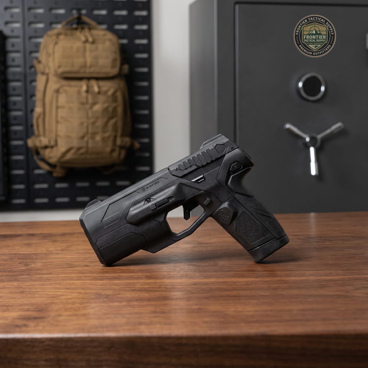 TacticalShit's tweet photo. Biofire Smart Gun — **Record entry**. Biometrics-based 9mm pistol with dock. Documentation date: Wednesday, July 22, 2026. https://t.co/1BOdrAMCYE