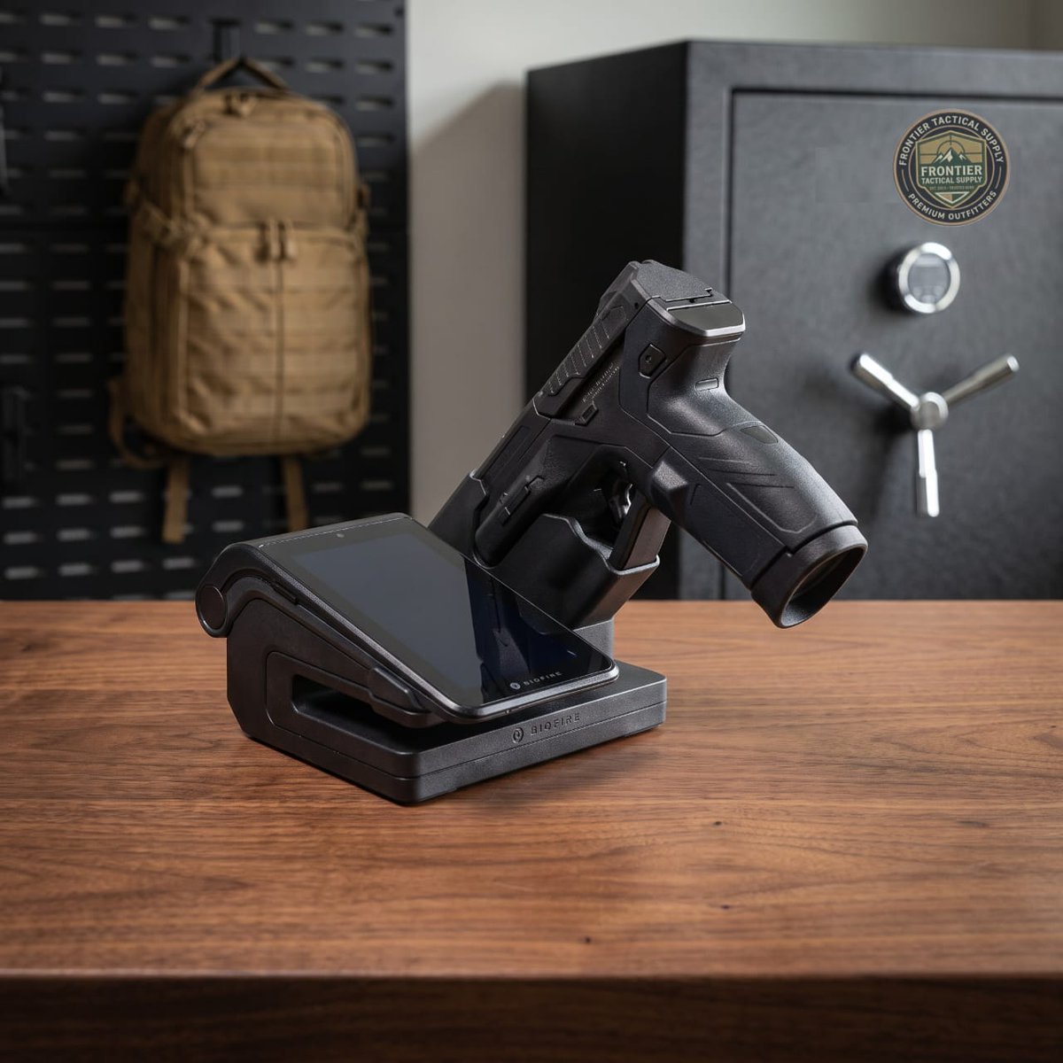 TacticalShit's tweet photo. Biofire Smart Gun — **Record entry**. Biometrics-based 9mm pistol with dock. Documentation date: Wednesday, July 22, 2026. https://t.co/1BOdrAMCYE