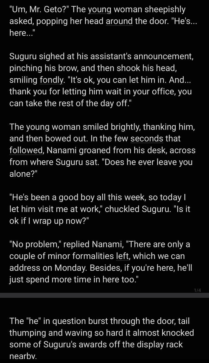 GojosTornCondom's tweet photo. #五夏 #goge #ゴゲ #โกะเกะ #고죠게토

#satosugu #stsg

SatoSugu/GoGe fluff &amp; NSFW drabble as belated birthday gift for anonymous oomf

Their prompt: Puppy Hybrid Gojo x Office Worker Geto.

Geto has a cat, Gojo adores him too

I had way too much fun with this! https://t.co/XWAzuN5YIk