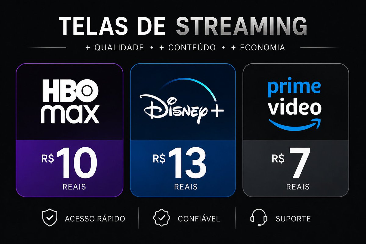 ztelas's tweet photo. Garanta já sua tela de streaming 🫵🏼:

⚪ Prime Video - R$7
🔵 Disney+ - R$13
🟣 HBO Max - R$10

✅ Acesso rápido
✅ Suporte e confiança
✅ 1 mês de acesso

📩 Quer garantir a sua? É só chamar na DM.

#comprar #dividir #alugando #alugar #conta #houseofthedragon���� #daemon https://t.co/Hclj7OOCw5