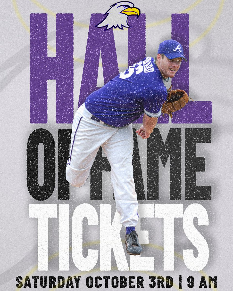 ashlandeagles_'s tweet photo. HALL OF FAME 🎟️ ON SALE ‼️

Tickets starting at $31 🎟️ to honor our 2026 Hall of Fame Class

⚾️ Jason Boland (1998-00)
⚾️ Ben Minard (2007-10)
🏈 Jamie Meder (2010-13)
🏊‍♀️ Hannah Mattar Kubacki (2012-16)

🔗https://t.co/Hb7qMdnxZg https://t.co/SBzaM1je0I
