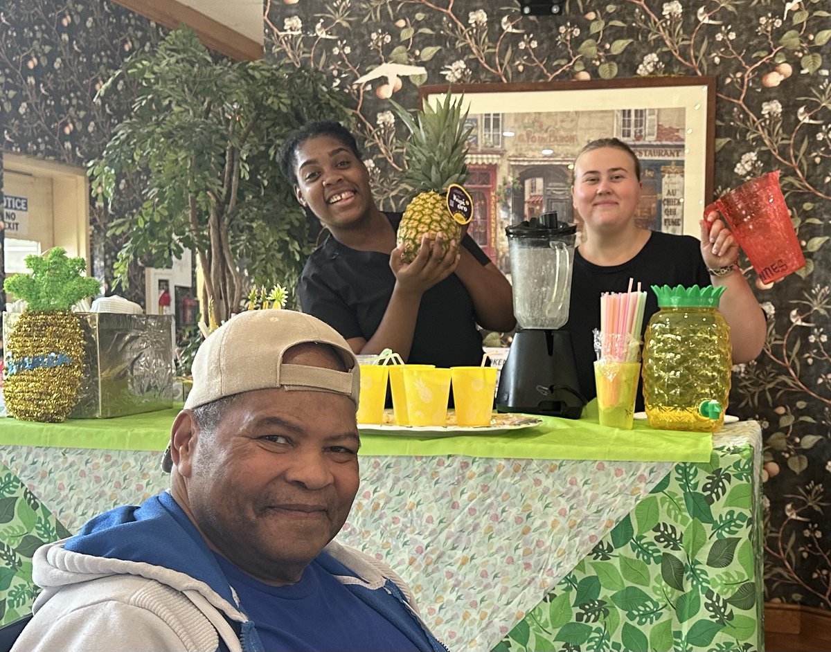 AHCedarGrove's tweet photo. Piña Colada Day brought a taste of the tropics to our community! Our residents had a wonderful time sipping refreshing drinks, socializing, and enjoying some summertime fun together. https://t.co/st3yZe7qFO