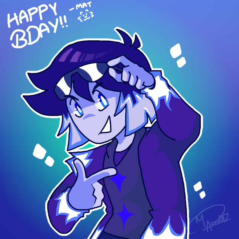 honton129's tweet photo. Shotout to @MAT_DoesStuff who made me this drawing for my birthday!! (TYSM Mat) https://t.co/R7VNeBM4ZV