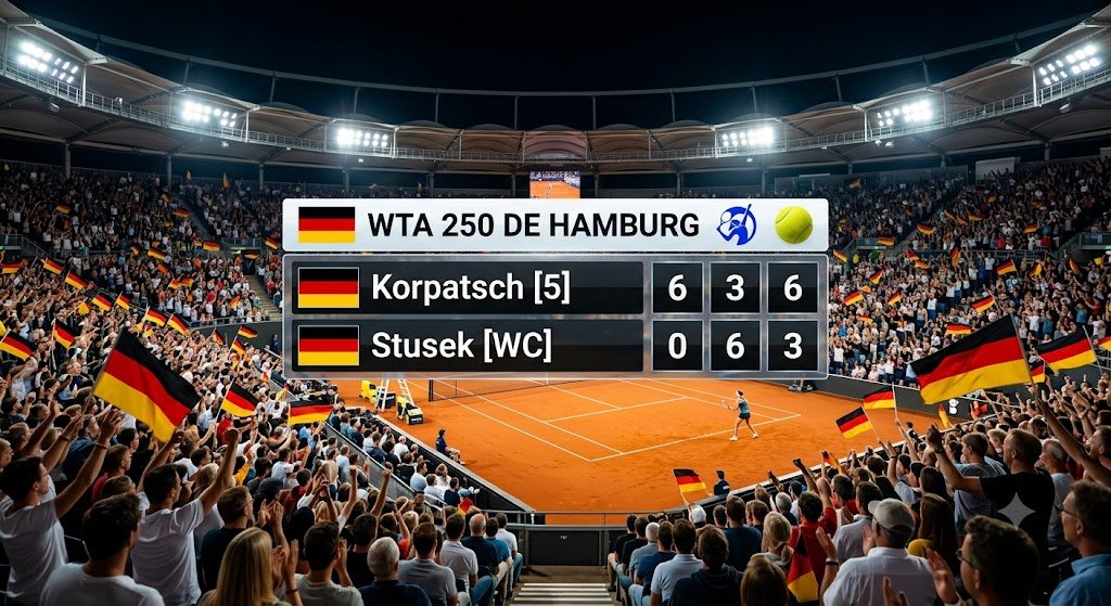 JuanPTeixeiraCM's tweet photo. WTA 250 de Hamburg 🎾🇩🇪 | Ronda 2️⃣

Final del partido en el Court Central 

Korpatsch [5️⃣] 🇩🇪 6️⃣ | 3️⃣ | 6️⃣
Stusek [WC] 🇩🇪 0️⃣ | 6️⃣ | 3️⃣

#WTA #WTA250 #MSCHamburgLadiesOpen #Hamburg #Deutschland #Korpatsch #Stusek #Alemania #Germany https://t.co/MYdP6tD3h5