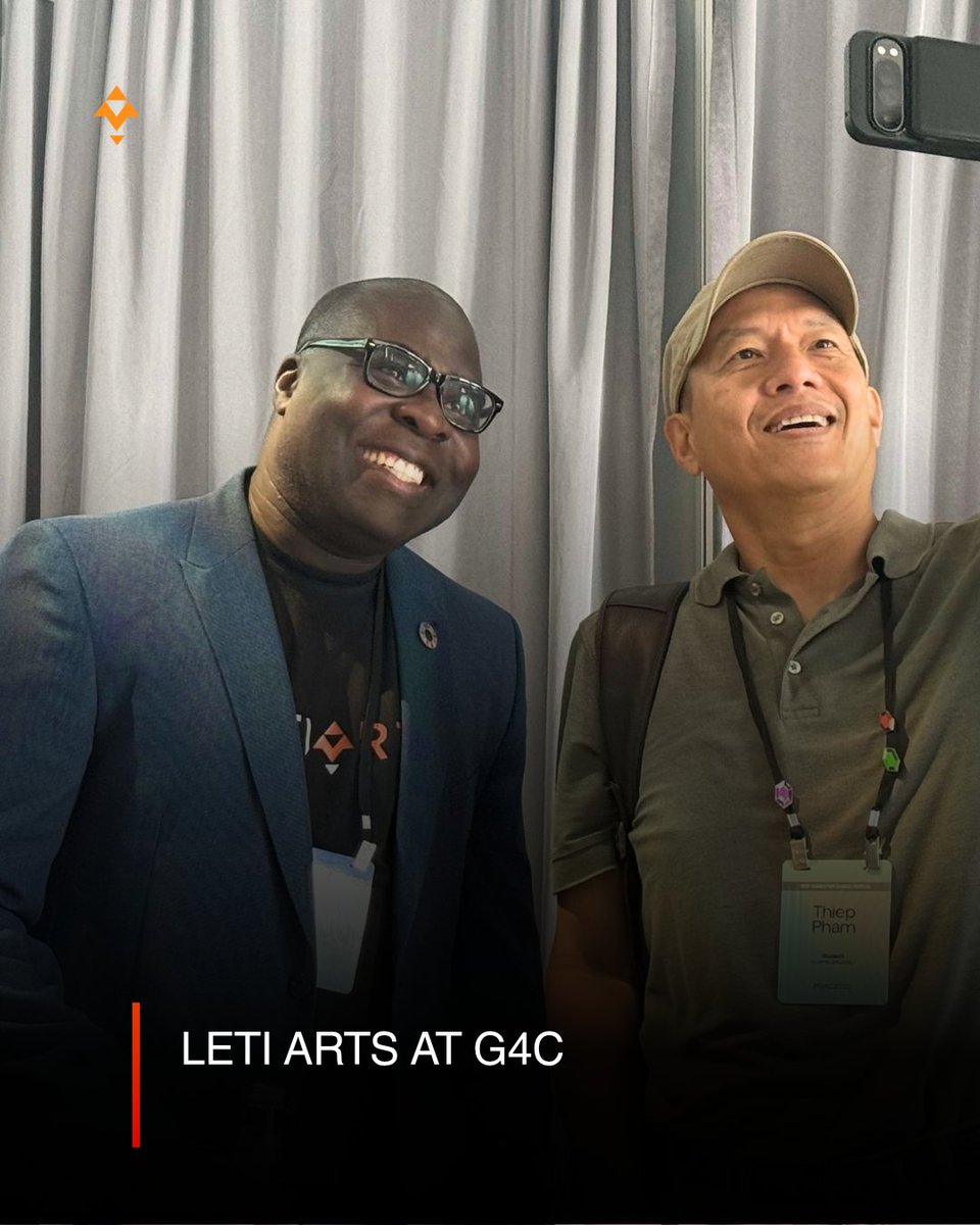 letiarts's tweet photo. What an inspiring experience at #g4c2026 
We're proud that our CEO, Eyram Tawia, represented Leti Arts as a speaker, sharing our vision for creating impactful games

Thank you to everyone who made this year's Games for Change unforgettable.
@G4C 

#G4C2026 #ReimaginingPlay #2026 https://t.co/nmTEQzgJ4i