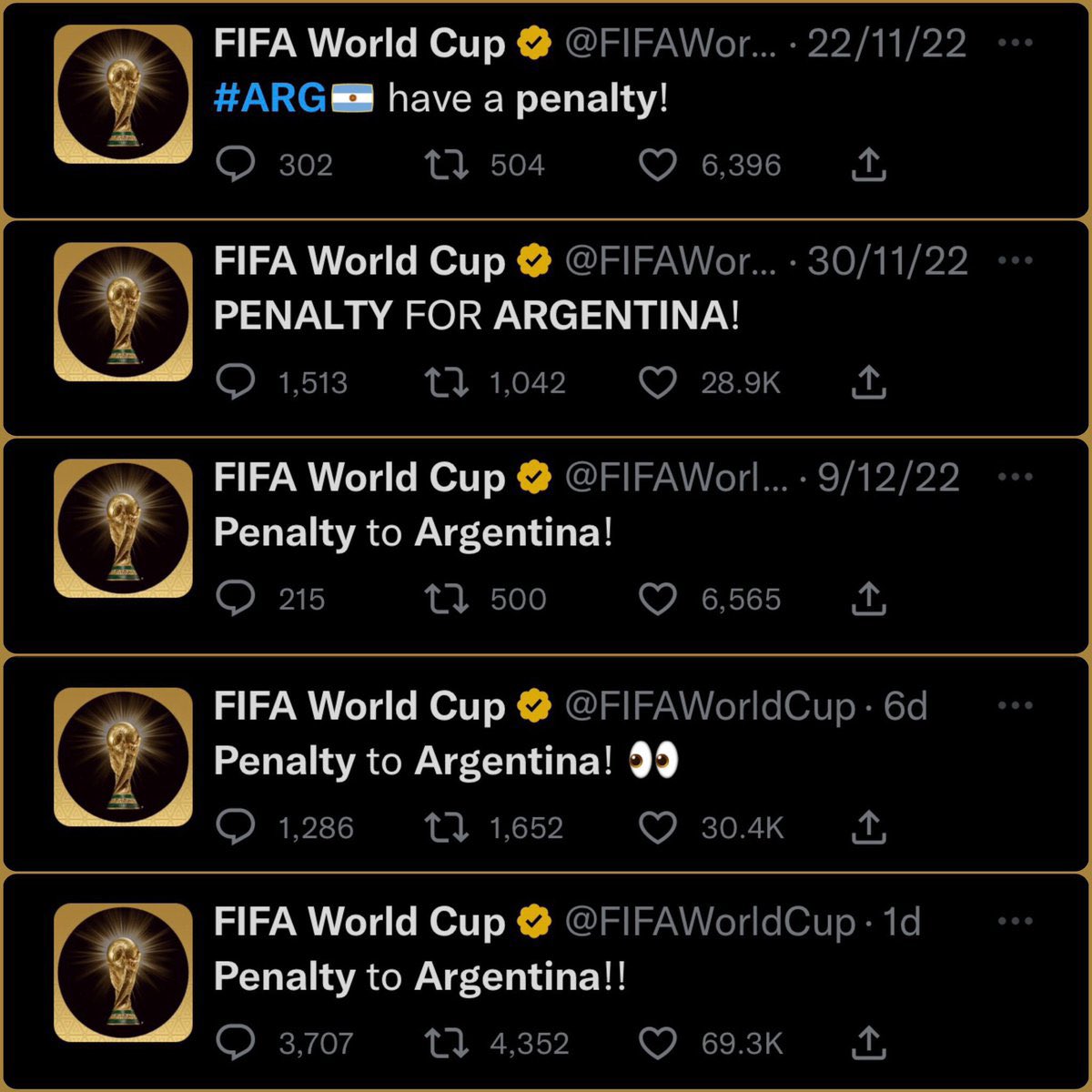 logothre3's tweet photo. @theberneese This is what the world saw with their own eyes. Imagine losing so badly you convince yourself criticism towards Messi is “paid agenda”. Embarrassing levels of psychosis 😭 https://t.co/GUhvDKcxVX
