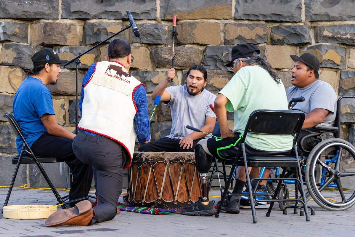YellowstoneNPS's tweet photo. Join us for Voices of Yellowstone: First Peoples Celebration, which will be taking place Aug. 2-8 near the North Entrance in Gardiner, Montana!

This week-long series honors and celebrates the diverse cultures of the Indigenous Peoples of Yellowstone—past, present, and future. Scheduled events include an opening ceremony and lighting of the teepees, guided cultural tours throughout Yellowstone (registration required), a native art market, musical performers and speakers, and a community potluck.

Voices of Yellowstone: First Peoples Celebration is hosted by @ynpforever, in partnership with Yellowstone National Park, and in collaboration with the Pretty Shield Foundation, @RMTLC, and Gardiner Chamber of Commerce and Visitor Center.

👉 View the full schedule of events at: https://t.co/qJneJP695H