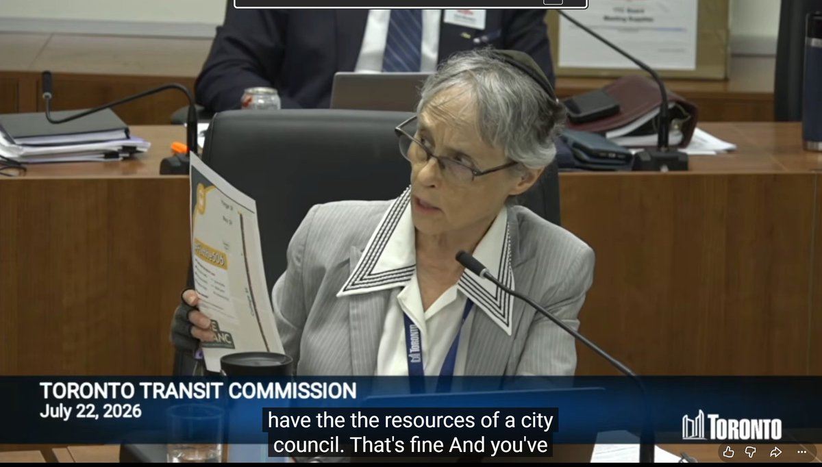 EvanSambasivam's tweet photo. Councillor @DianneSaxe proactively printing a copy of @Gabe_Blanc's #FixThe506 plan to her own motion was not on my bingo card.
Read more about the motion that's captured the attention of City Council here: https://t.co/7ha3xlycrm https://t.co/YPLEnPjTfa