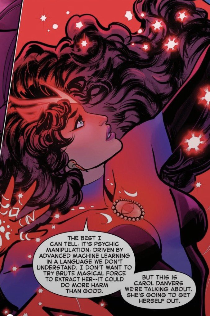 sysunnn's tweet photo. MY BABY LOOKS SO GOOD OMG OMG OMG (Captain Marvel #4) #HexSpoilers #ScarletWitch https://t.co/zmwANkBF3u