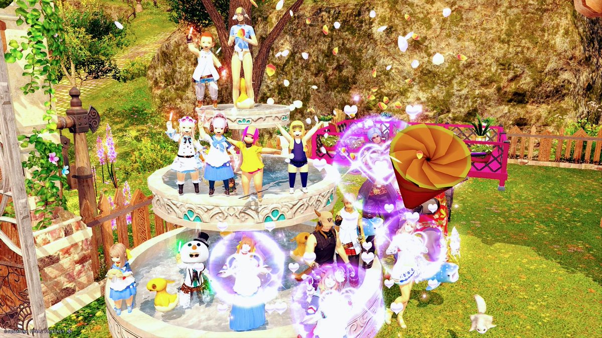 senFF14goku1031's tweet photo. 昨日はティンクさんのお誕生日！！はっぴーばーすでい✨️おめでとおおお🥳✨️
皆集まってくれてSSを撮りながら色々と久々にお喋りしたり楽しかった！！本当に本当にありがとう😊
そしてなんと！姉妹がイン！！奇跡だぜ😆深夜3時まで起きてた🤣楽しかった！！！
#FF14 #ひかりとお姉さん #No_Buff https://t.co/q85f4QgPUW