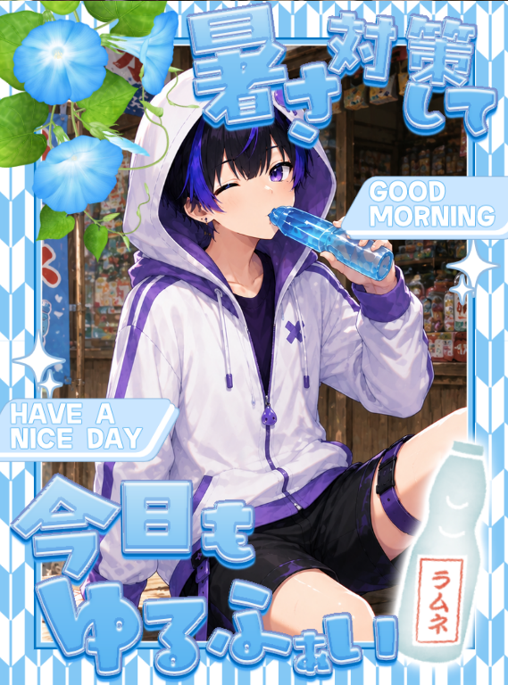 Hikage07's tweet photo. ⋱ #おはようVtuber ⋰ 

ラムネの飲み口終わってて笑う

最近してる暑さ対策はクーラーを止めないこと

#7月のVTuberフォロー祭り‍  #ゲーム実況者 
#おはようVtuber https://t.co/X3LTBWT6Y8