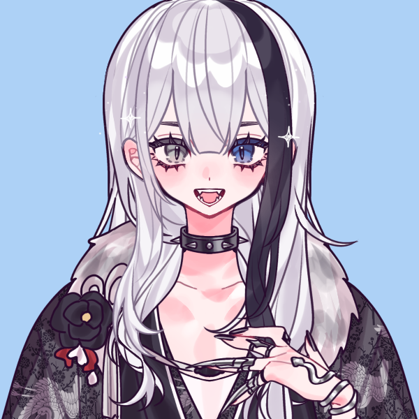 OkamiSkyYT's tweet photo. Vtuber vs IRL 👻🐺

i love my model being a diff version of me but with all of my fav things 🫶 rip my ears n face markings tho sob https://t.co/JPA49JSmuc