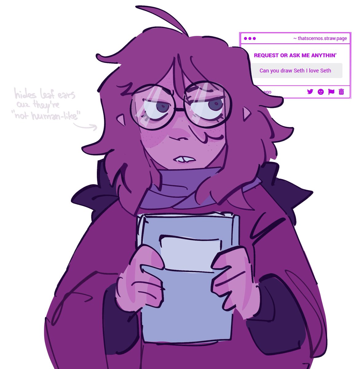 dmnitcernos's tweet photo. I can and I will draw Seth, thank you for the request
I'll write some thoughts on their design in separate post

#deltarune #seth https://t.co/vIjx0ks3v4