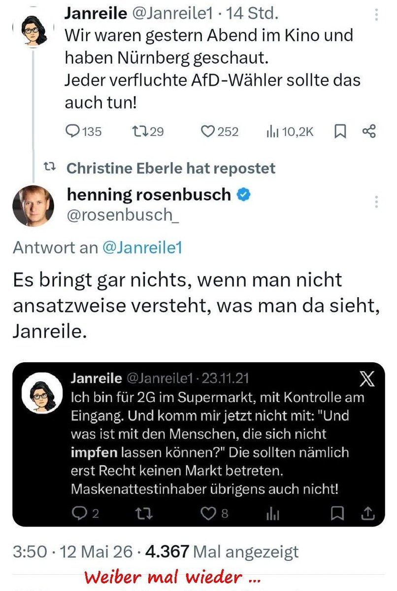 WolfgangNirada's tweet photo. @rico_brick Das frage ich mich schon längst nicht mehr - Wer es spätestens bei Corona nicht gecheckt hat muß hirntot sein https://t.co/s55QbVC5jT