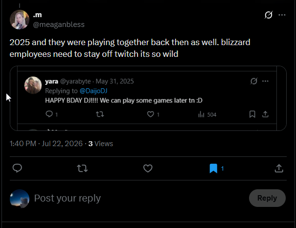 TheLurkinator's tweet photo. @TanQueeen More stuff going back as far as 2025. They would tweet and @ eachother.

Right now only have birthday stuff because they are scrubbing really hard hiding their friendship right now. https://t.co/CmuzijavII