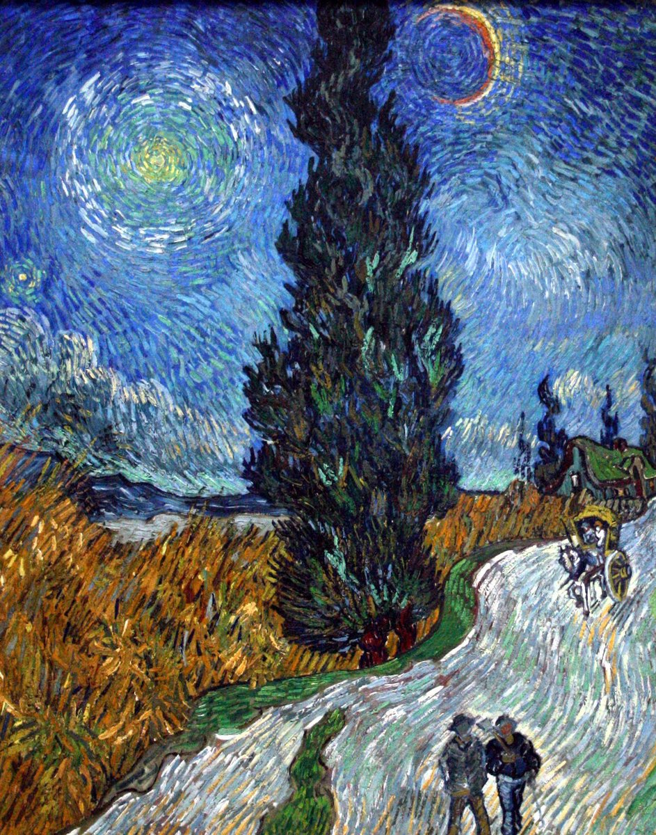 ArtGuide_db's tweet photo. Vincent van Gogh 
Road with Cypress and Star, 1890 https://t.co/RZc5HmFvbt