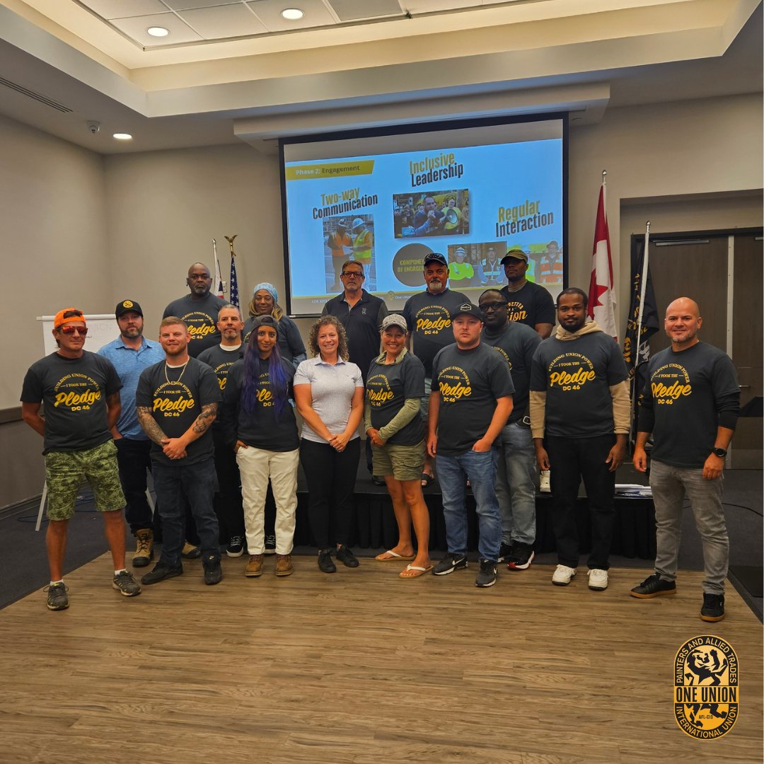 OntarioPainters's tweet photo. Thank you to the sisters and brothers who took the time to participate in the Building Union Power Program today!

Contact your local Representative to get in the next course.

#IUPATDC46 #OneUnionOneFamilyOneFight https://t.co/5ch9VeJGDC