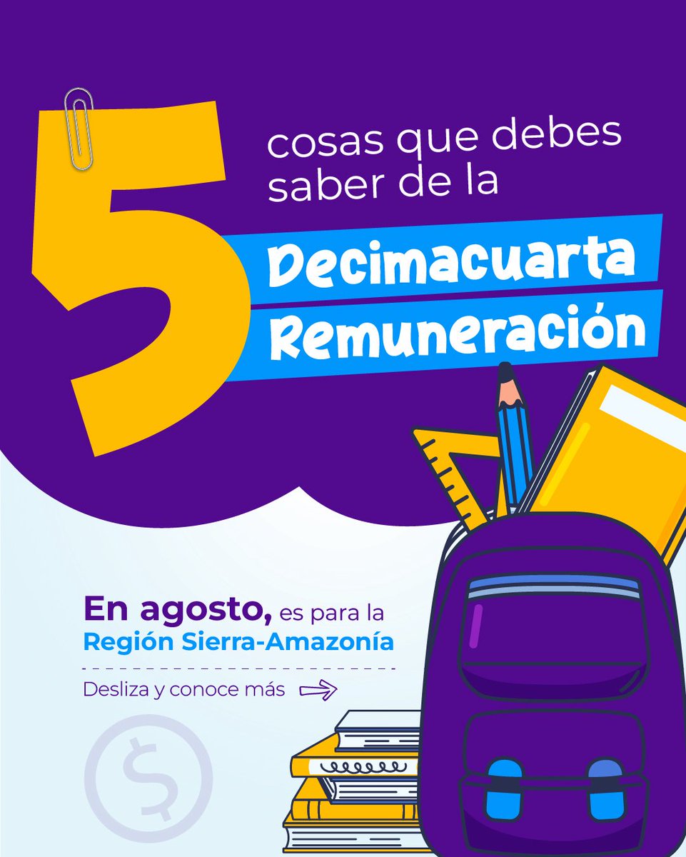 MinTrabajoEc's tweet photo. ¿Trabajas en relación de dependencia? ¿Vives en las regiones Sierra y Amazonía?
Esta información es para ti. 
Hasta el 15 de agosto, tu empleador debe cancelar el valor de la decimocuarta remuneración. 
Respetar los derechos laborales es construir un Ecuador con más oportunidades https://t.co/82aMhuNBQg
