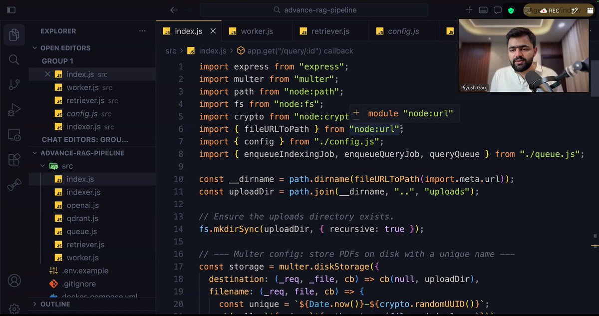 FarshorePrince's tweet photo. G 08: Vectorless Database by @piyushgarg_dev
Topics:
• Query Rewriting and routing
• Step-Back Prompting
• Ranking and Re-rerank result
• HyDE
• Reciprocal Rank Fusion (RRF)
• Right Data source before LLM Response
@nirudhuuu @BlazeisCoding
#chaicode #genai #chagpt https://t.co/PecNwrMuNR
