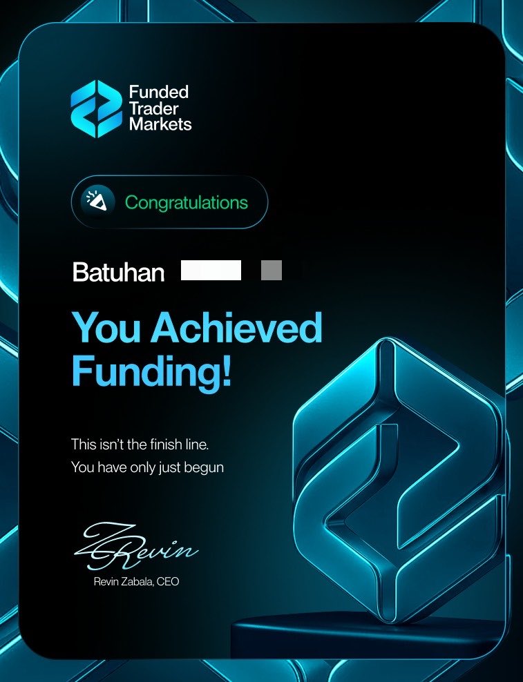 BatuDefi's tweet photo. Bugün itibarıyla @FTMarketslive tarafında da funded hesap sahibi oldum. Süreç boyunca herhangi bir problem yaşamadım, her şey gayet temiz ve sorunsuz ilerledi. Bu yüzden başta FTM ekibine teşekkür etmek istiyorum.

Bu süreci benim için biraz daha değerli yapan taraflardan biri de, son dönemde özel hayatımda çözmem gereken bazı konuların olmasıydı. Mental olarak çok rahat olmadığım, odağımı korumakta zorlandığım dönemler yaşadım. Buna rağmen planı bozmadan, disiplinden kopmadan süreci tamamlamak benim adıma ayrıca kıymetli oldu.

Bu süreçte yanımda olan, fikir veren, motive eden ve bana destek olan başta @KatoDefi , @TheKdashh , @Ltrasyo1 ve @mehmetuzman01 olmak üzere herkese ayrı ayrı teşekkür ederim. İyi ki varsınız.