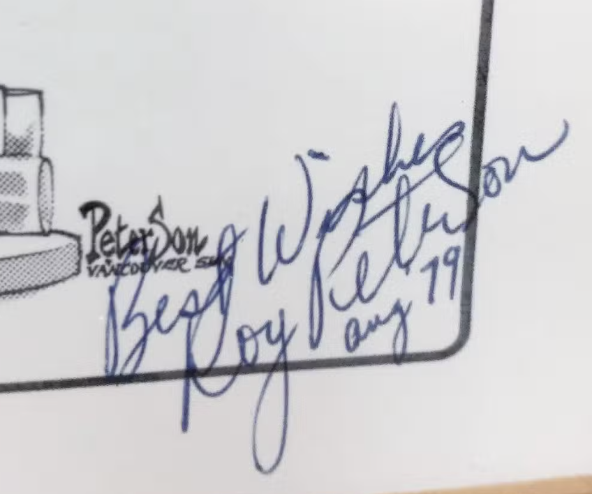oxfordsfootwear's tweet photo. #VancouverSun '79 Roy Peterson Signed Political Cartoon features in the #Vancouver Online Auction, ending July 23, 2026, at 8 PM Bid now: https://t.co/yRrA0VjZTM
#EstateAuction #Vancouverbc #richmondbc #newwest #westvan #northvan #sureybc #whiterockbc #fraservalley #burnaby https://t.co/QFQJuHSpw3