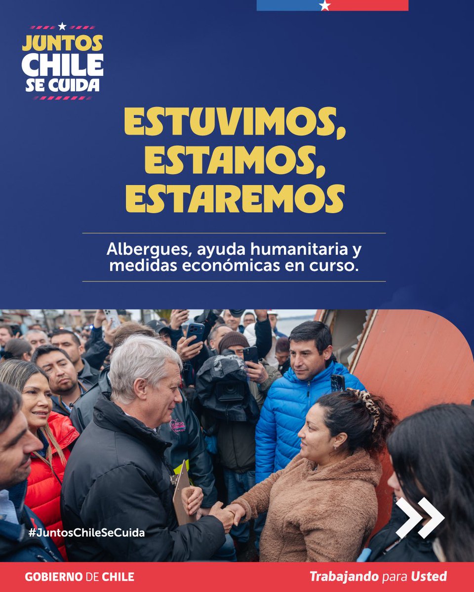 GobiernodeChile's tweet photo. Estuvimos, estamos y estaremos. https://t.co/0iqsukSBs2