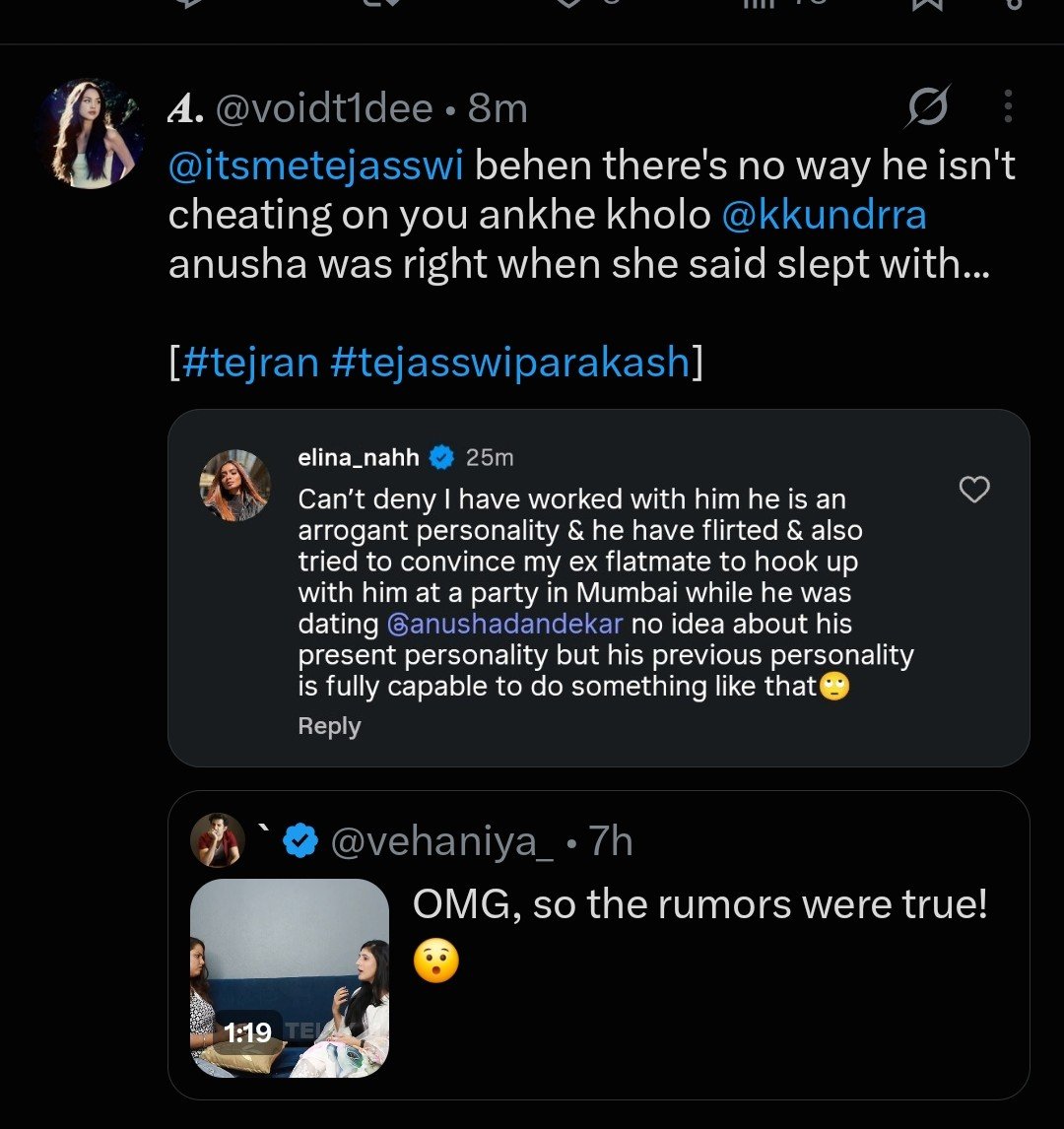 notaswift7's tweet photo. @candidhir The topic is viral like wildfire people r saying immense shit abt @kkundrra now neutrals to al bt kundrra n ths hornonally dysfunctional spineless #TejRan fans n miss @itsmetejasswi n her paid fans r trolling n these fans sharing edits instead of defending #KaranKundrra https://t.co/8h1WOSY31a