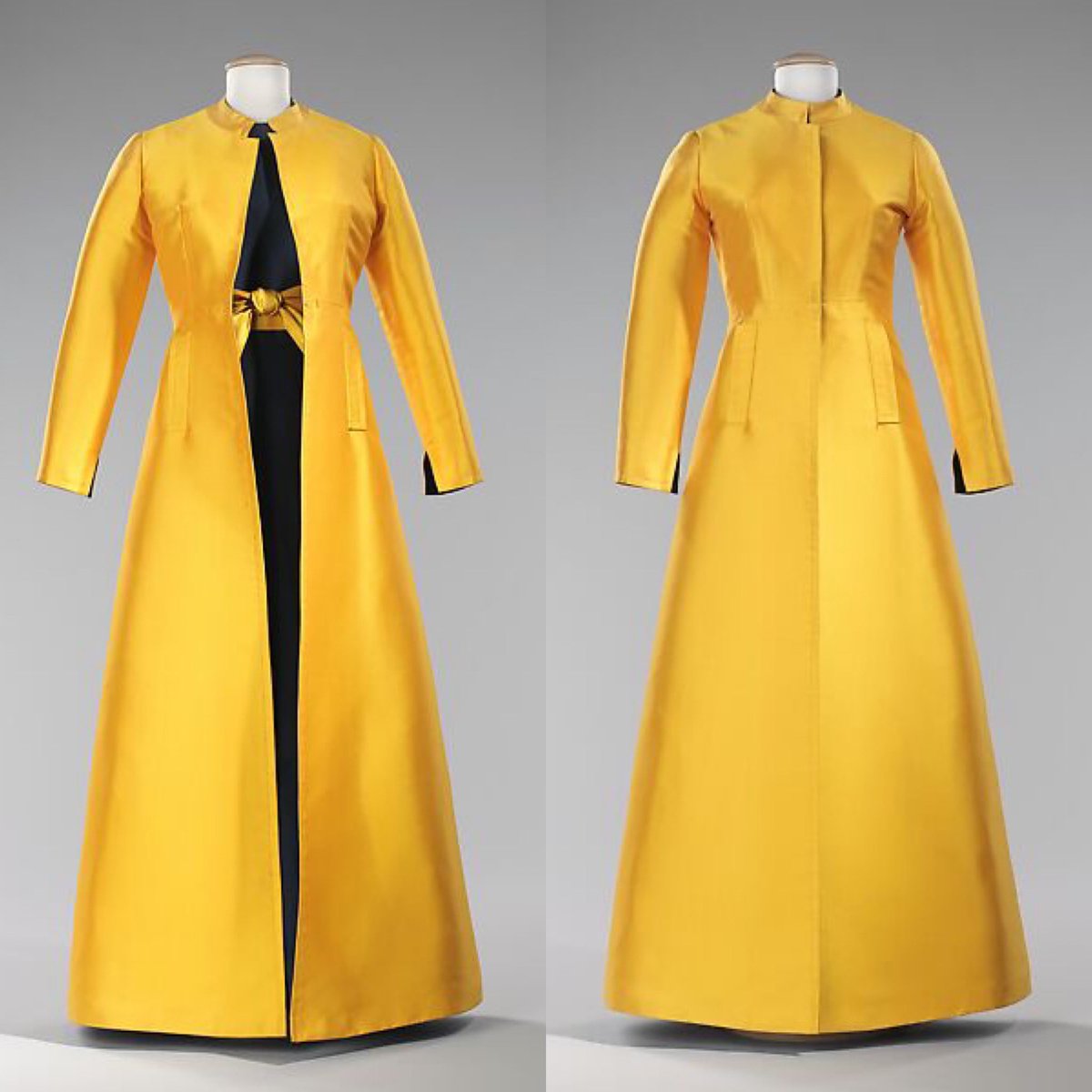 kateStrasdin's tweet photo. I have yet to stumble across a Mme Grès design that I do not like. This is a late #1960s ensemble that eschews the pleats and instead focuses on geometry, on gaps that conceal and reveal in blocks of colour @metmuseum #FashionHistory https://t.co/r1xyEUgr0l