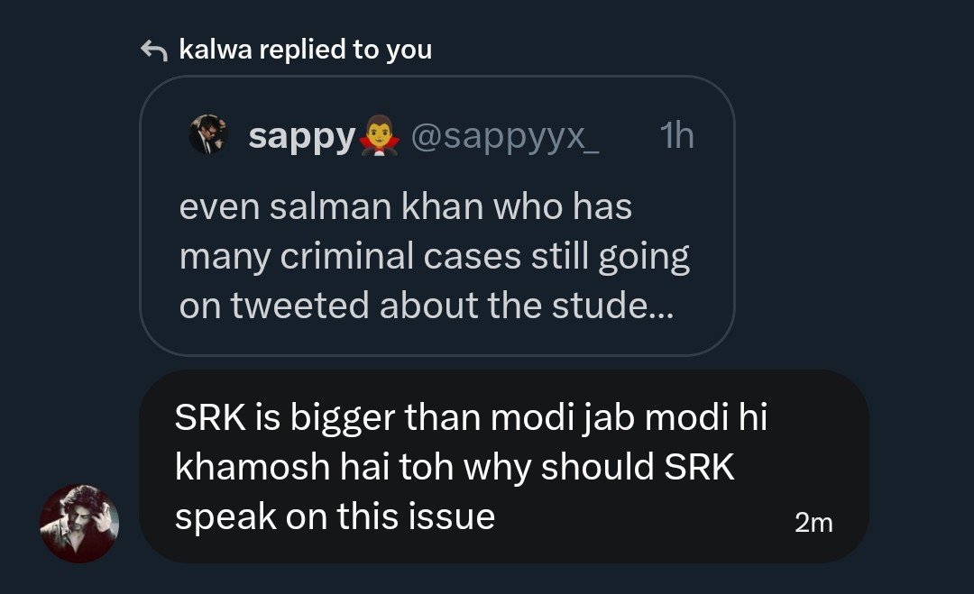 SRKzRule's tweet photo. @sappyyx_ https://t.co/uHwGSvLhkN