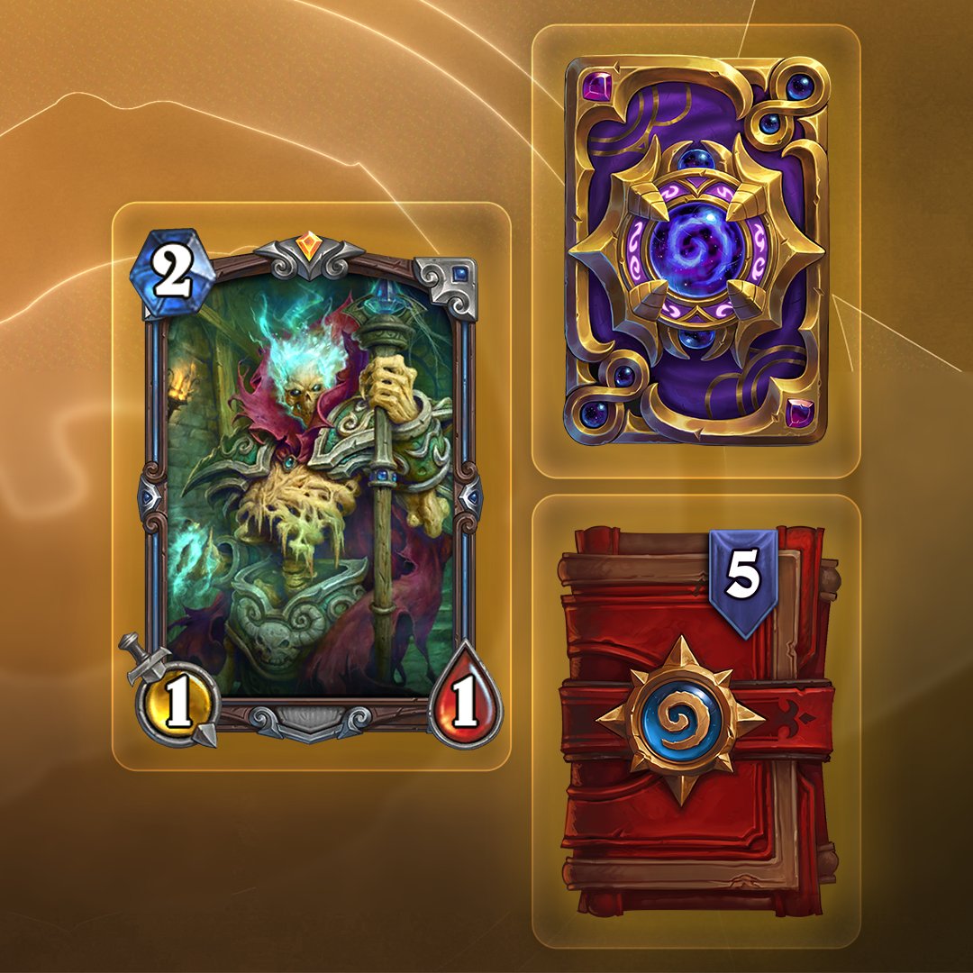 PlayHearthstone's tweet photo. BlizzCon 2026 is almost here, and with it comes a Hearthstone bundle featuring some fantastic goodies! 🃏 ✨ https://t.co/yC9MpdhMZd

Want even more Blizzard swag? Check out the BlizzCon Ultimate Collection for a hoard of items from other Blizzard games. https://t.co/GWK7rMDfWm