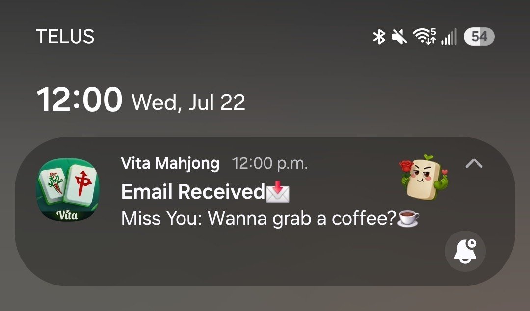 mielecals's tweet photo. why is my mahjong app texting me like a past lover https://t.co/Tl0GPGq7F1