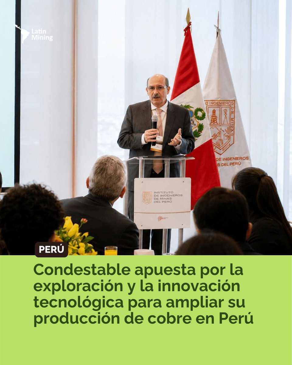 LatinMining's tweet photo. La innovación también define la competitividad minera.

Condestable impulsa un plan que combina exploración, ore sorting y nuevas mejoras ambientales para ampliar su producción de cobre en Perú. La tecnología gana cada vez más peso en el desarrollo de las operaciones. https://t.co/n4iMU7NsMM