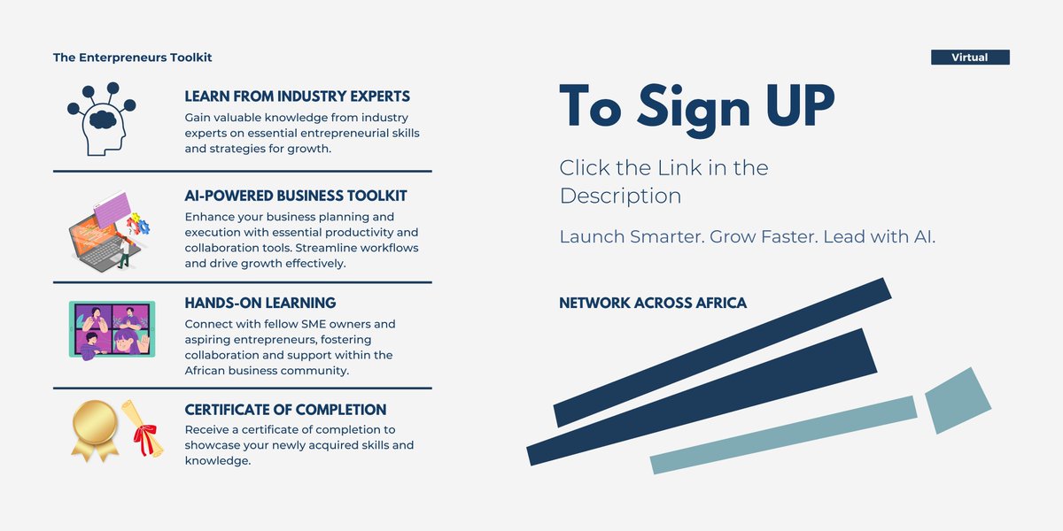 Susafrikaorg's tweet photo. Episode 2
A great idea isn't enough.
Learn how to validate opportunities, understand your market, and build a strategy that creates long-term value.
Episode 2 | Business Planning & Strategy
📅 8 Aug
🔗 Register: https://t.co/GG4UgVDFpb
#ET20 #BusinessStrategy https://t.co/BZP6ZuldRg