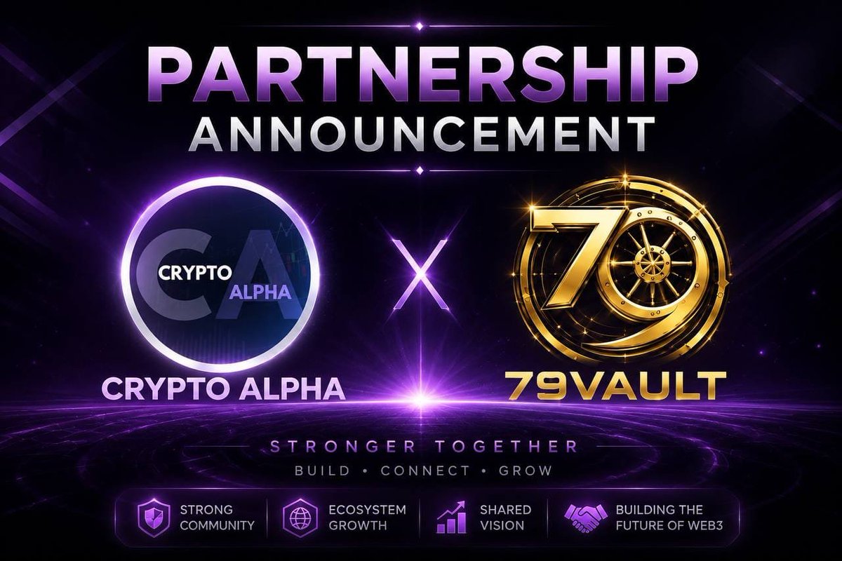 CA_Template's tweet photo. Crypto Alpha x 79th Vault 🤝 

We’re excited to announce our partnership with @79thVault 

This collaboration brings together two communities focused on uncovering opportunities, sharing valuable insights, and driving meaningful growth across Web3 and DeFi.

Together, we look forward to supporting our communities, creating more value, and exploring new opportunities within the ecosystem.

More updates coming soon. Stay tuned.

🌐 https://t.co/1NXbo3jNDH

#79thVault #79AU #CryptoAlpha #Web3 #DeFi