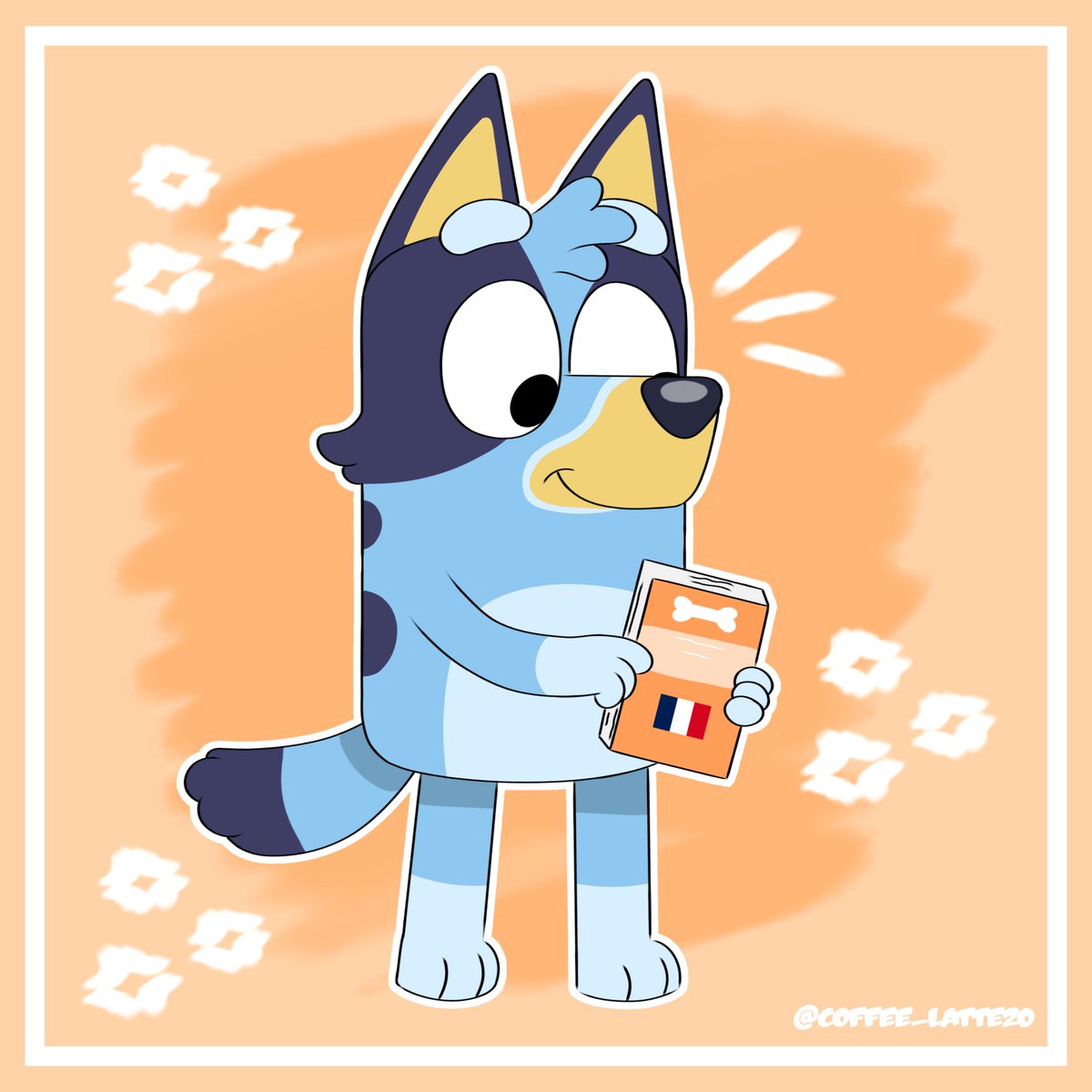 coffee_latte20's tweet photo. "Awesome!!, this book from my cousin Muffin for learning French will be useful" 🟦❤️
#bluey https://t.co/nineJf5IhB